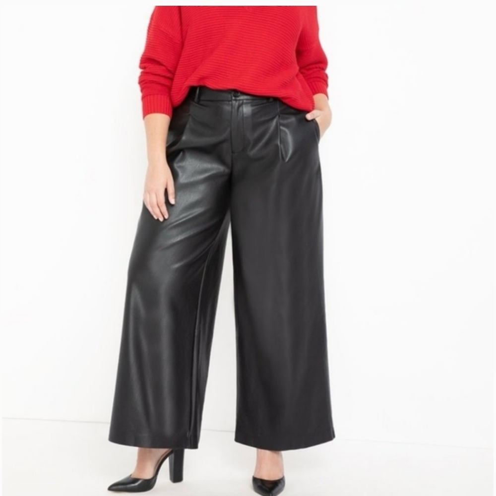Vegan leather trousers